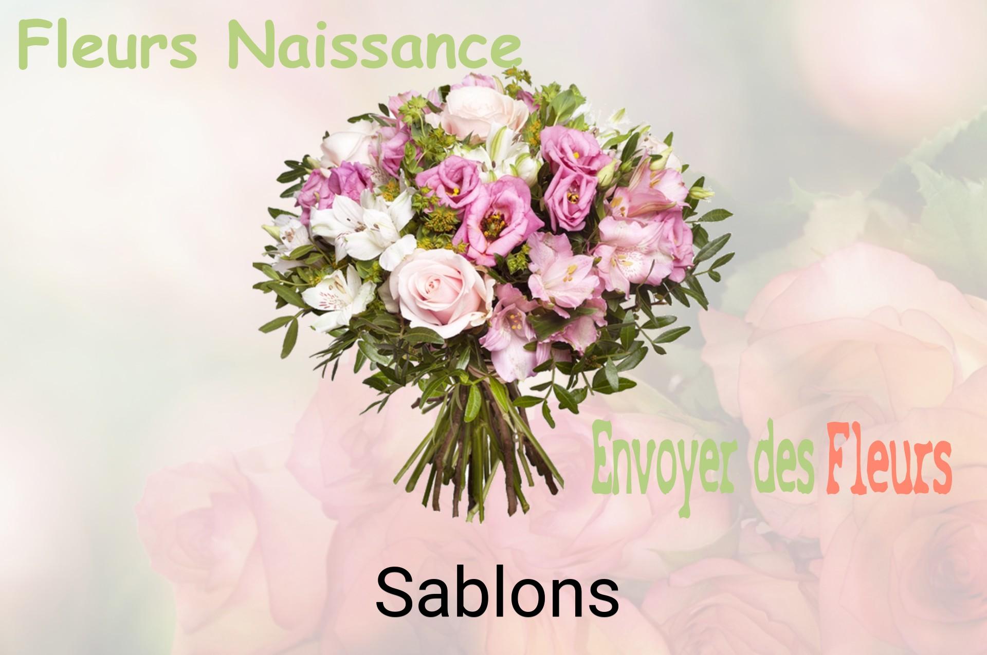 Bouquet de fleurs de naissance livré à Sablons