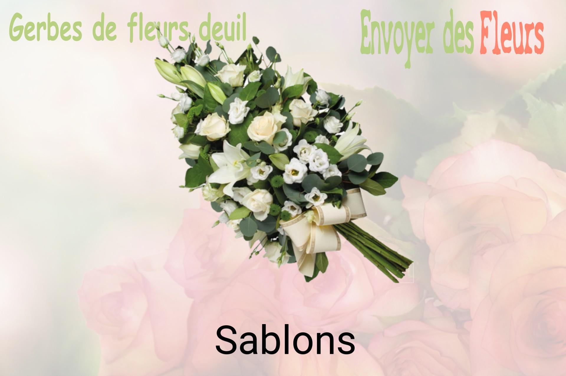 Gerbe de fleurs de deuil livrée à Sablons